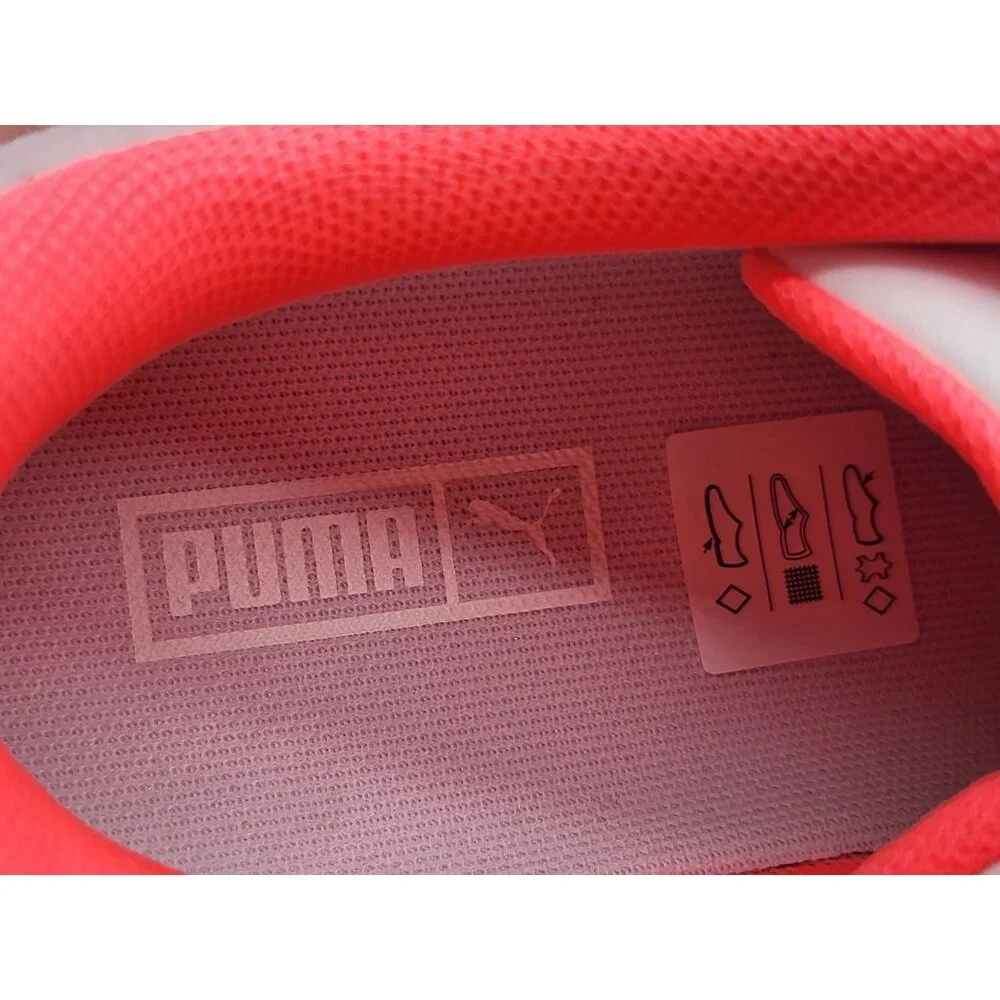 Puma Cali Valentine Women's Sneakers Size 6.5 White‎ Pink Leather Low Top Shoes